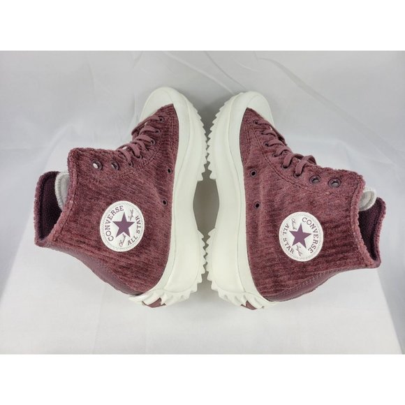 Converse Run Star Hike Platform High Stripe Knit Shoes Mens 8.5 Women 10 A03252C - Picture 7 of 8